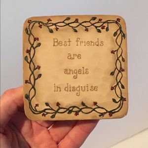 Best friends are angels, friends plaque friendship gift, birthday gift for BFF